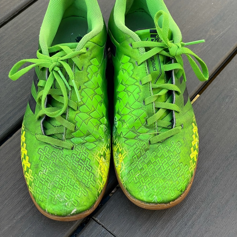 Adidas Mens Predito LZ IN Q21675 Green Yellow Soccer Shoes Sneakers Size 10.5